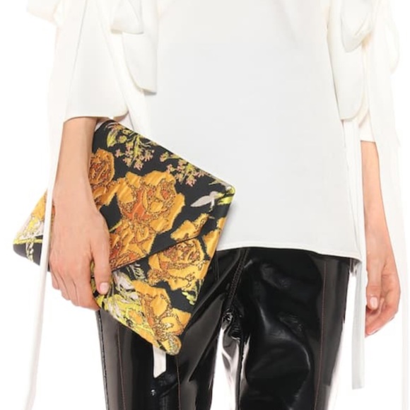Dries Van Noten Floral Jacquard Envelope Clutch - Picture 3 of 6